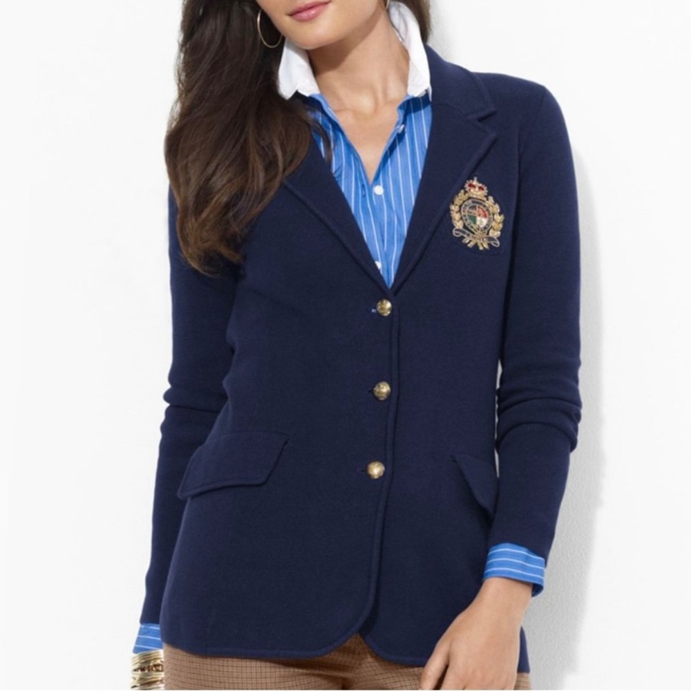 Lauren Ralph Lauren Navy Blazer with Gold Buttons